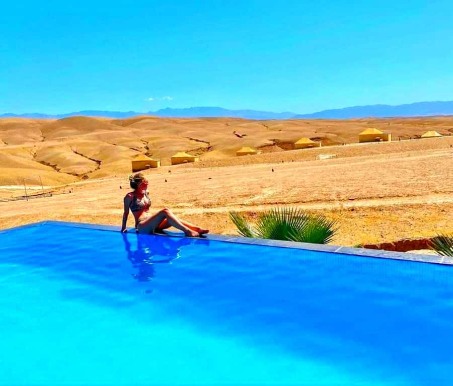 Quad biking in Agafay Desert with lunch & Camel Ride & pool - Lunch at the Berber camp