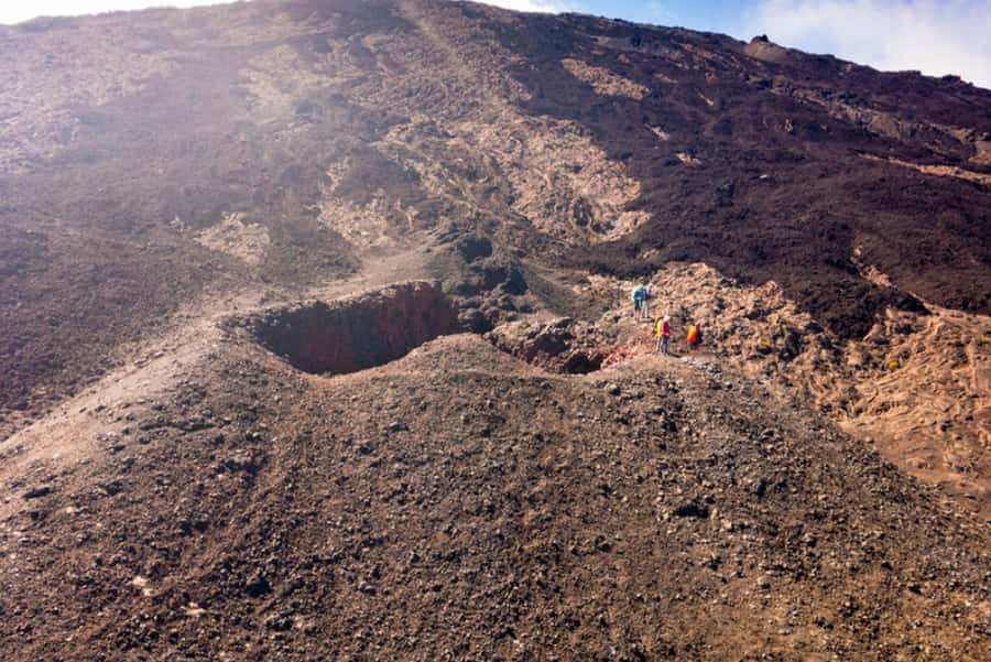 Réunion: Piton de la Fournaise Guided Volcano Hike - A quieter platform above Bory and Dolomieu