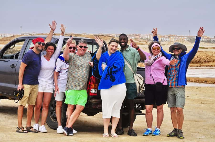 Santa Maria: Salt Mine, Natural Pool, and Shark Bay Tour - Floating in the salt mines