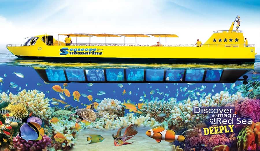 Sharm El-Sheikh: Seascope Submarine boat cruise with pickup - The 15-Minute Cruise to the Reef