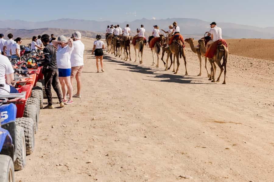 Sunset Camel Ride in Agafay Desert with dinner and pool - From Marrakech to the rocky Agafay hills