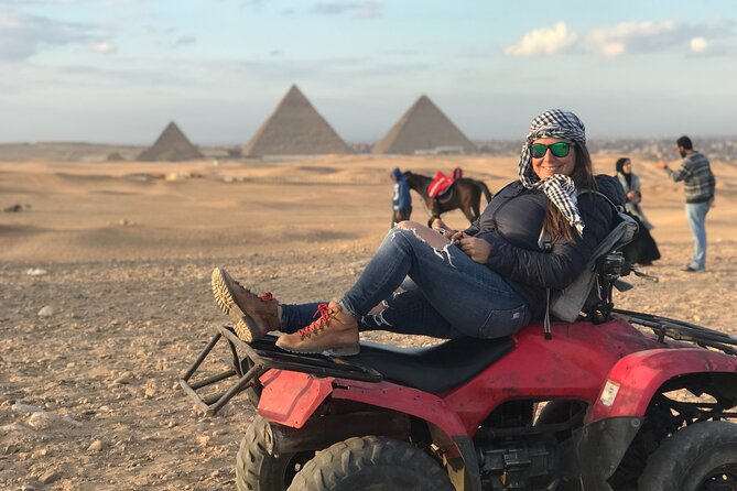 Top Private All Inc-Pyramids,Camel,Quad Bike,Inside Pyramid&Lunch - Khafre and Menkaure show the complex from different angles