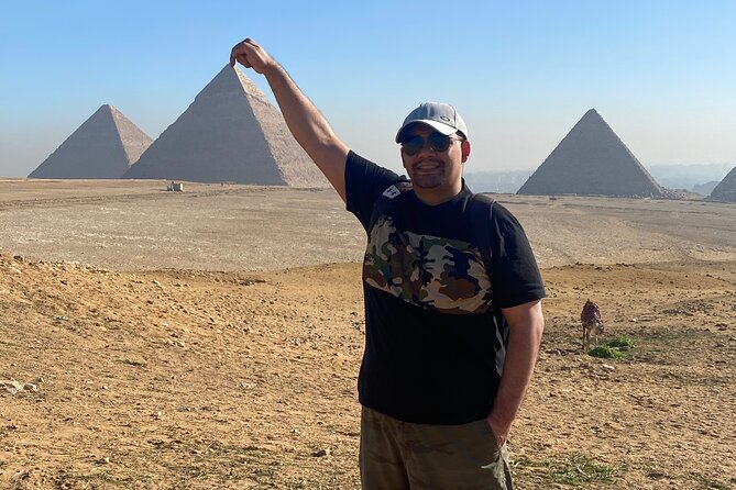 Top Rated Giza Pyramids,Sphinx,Camel ride,lunch & inside pyramids - Meeting the Sphinx up close