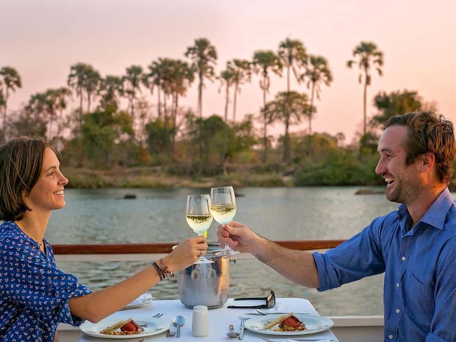 Victoria Falls: Dinner Cruise on the Zambezi River - A four-course dinner prepared on board